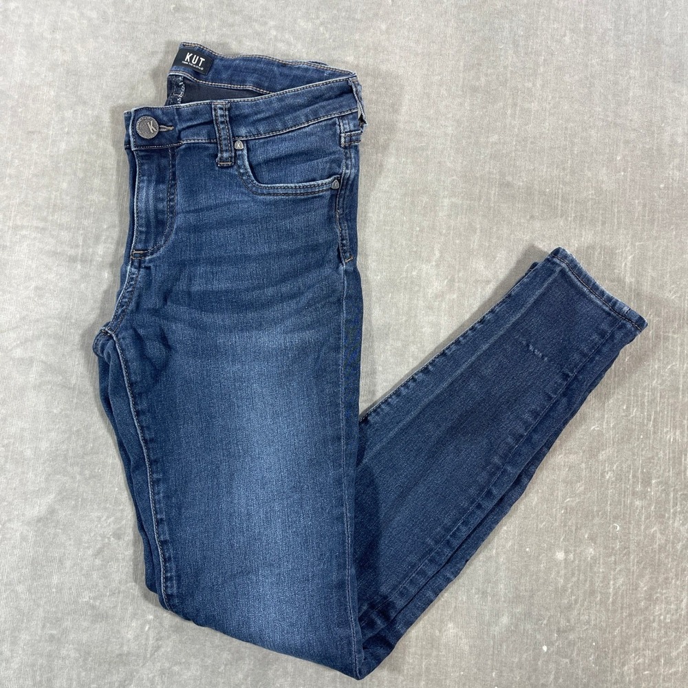 Kut From The Kloth Donna Womens 6 Skinny Jeans Dark Wash Denim Comfort Stretch